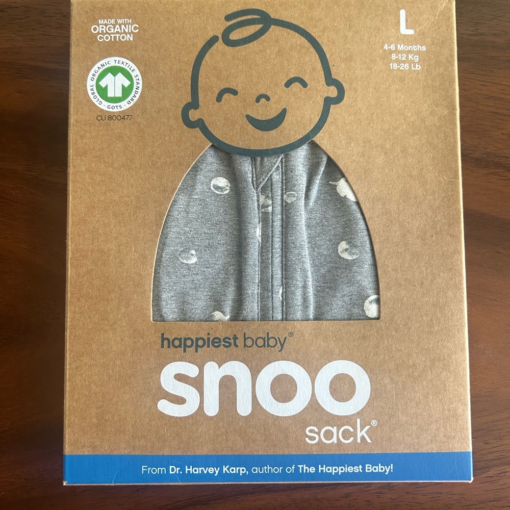 happiest baby snoo sack - Gray Organic Cotton Baby Sleep Sack (Size L)